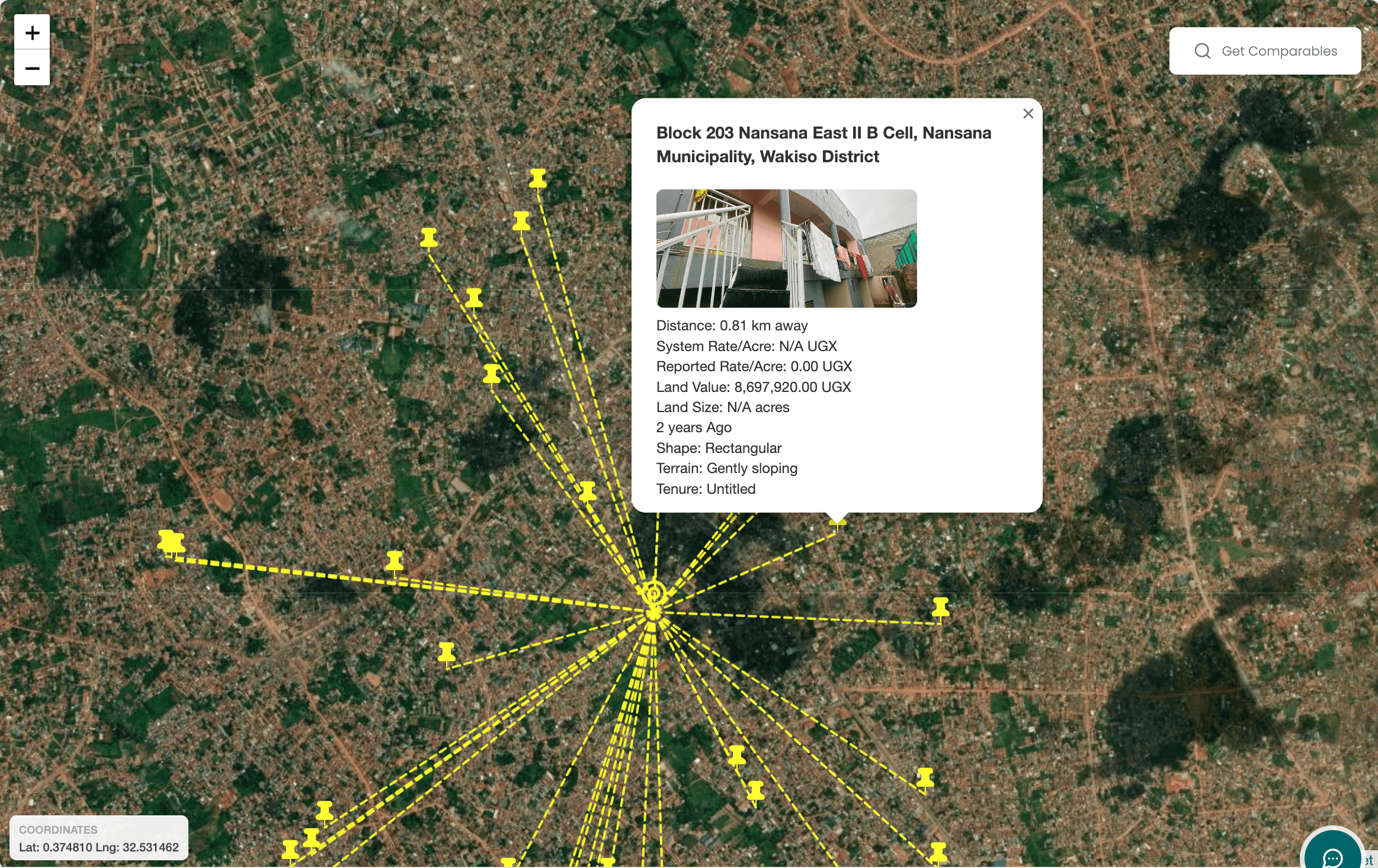 Plotted comparables — screenshot
